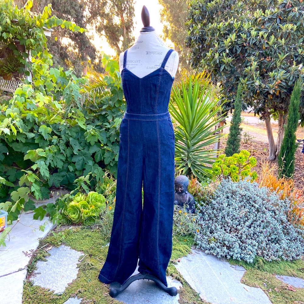 TALL Banana Republic denim romper jumpsuit overall